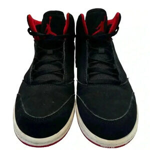 Nike Air Jordan Retro Mid Suede Black/Red Youth 3Y Boys (88435-012)